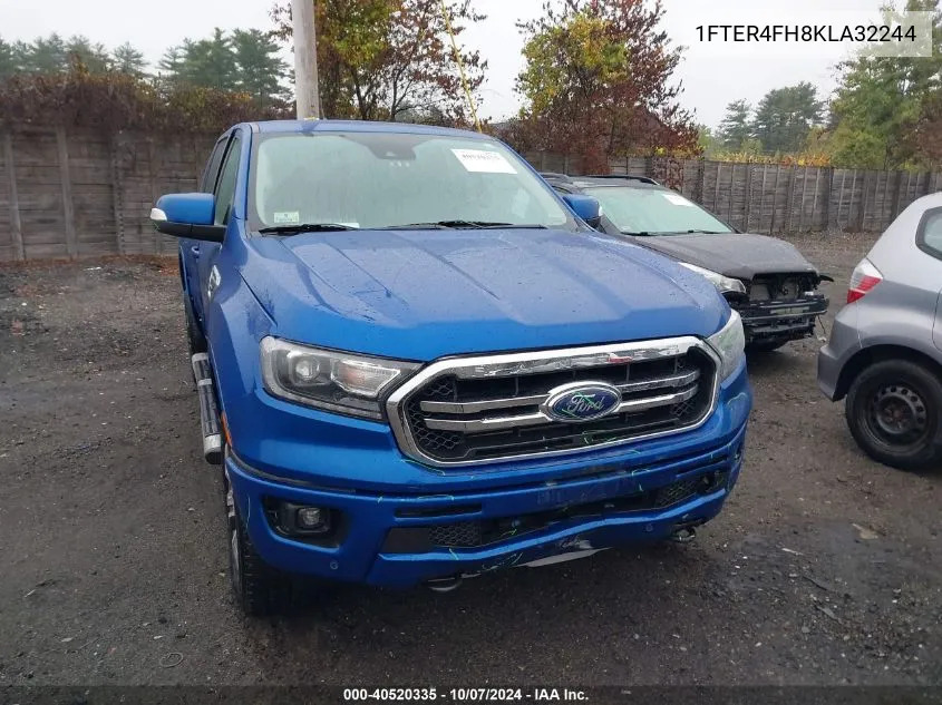 2019 Ford Ranger Lariat VIN: 1FTER4FH8KLA32244 Lot: 40520335