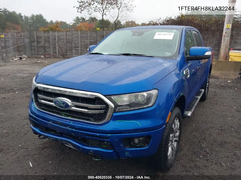 2019 Ford Ranger Lariat VIN: 1FTER4FH8KLA32244 Lot: 40520335