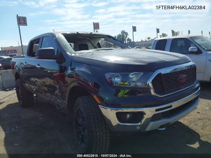 2019 Ford Ranger Xlt VIN: 1FTER4FH6KLA02384 Lot: 40522615