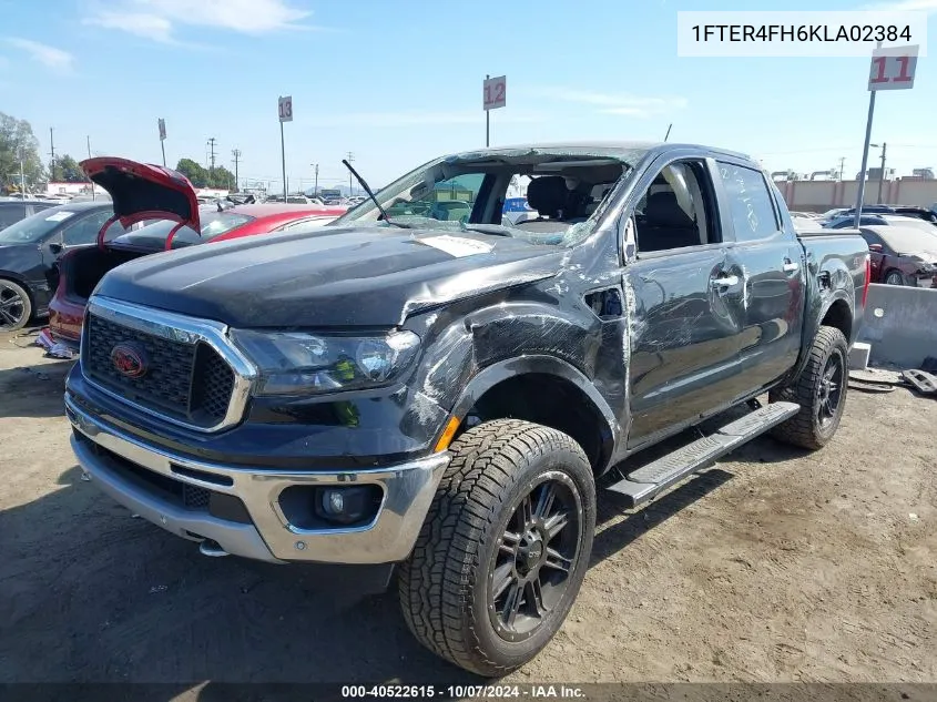 2019 Ford Ranger Xlt VIN: 1FTER4FH6KLA02384 Lot: 40522615