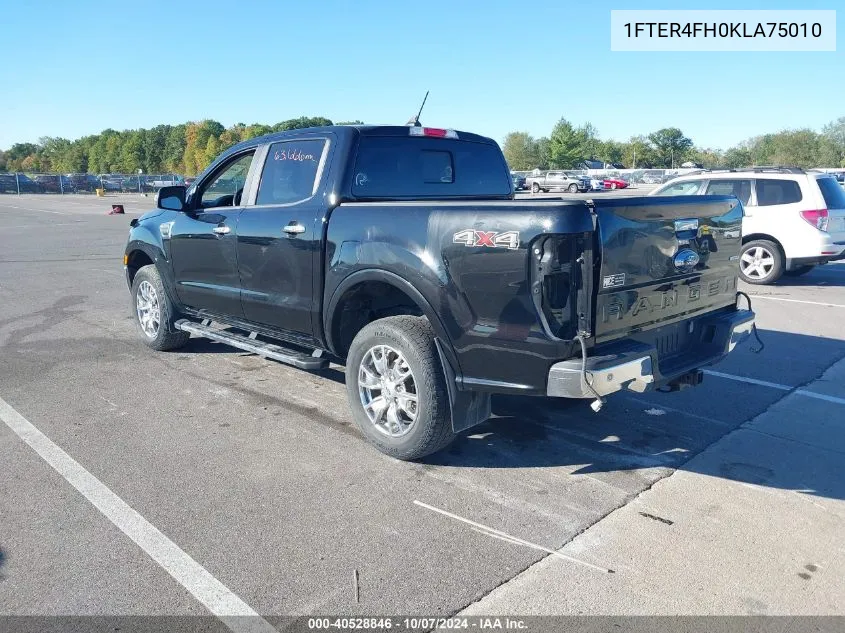 2019 Ford Ranger Xl/Xlt/Lariat VIN: 1FTER4FH0KLA75010 Lot: 40528846