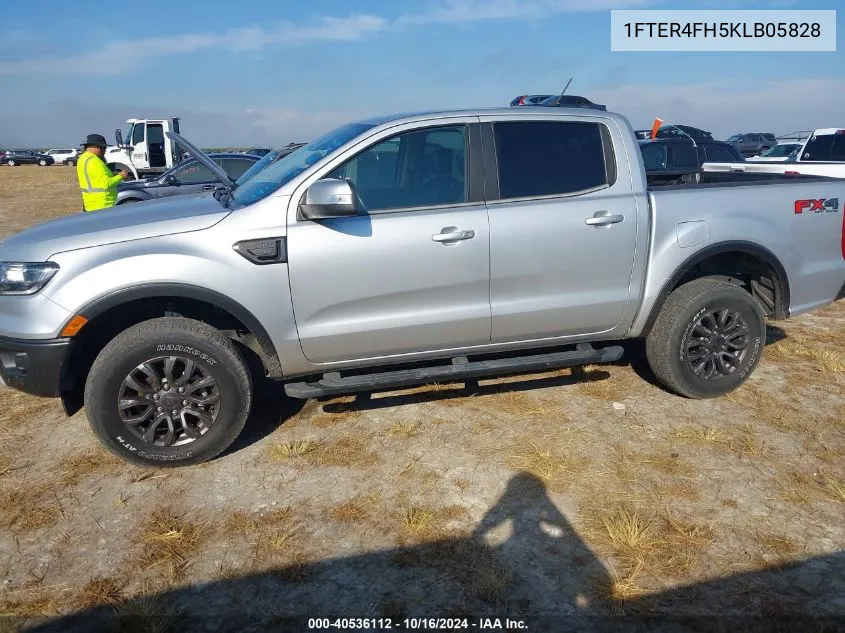 2019 Ford Ranger Lariat VIN: 1FTER4FH5KLB05828 Lot: 40536112