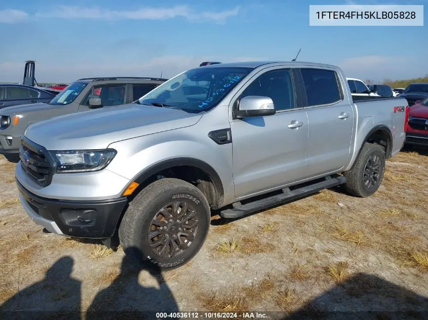 2019 Ford Ranger Lariat VIN: 1FTER4FH5KLB05828 Lot: 40536112