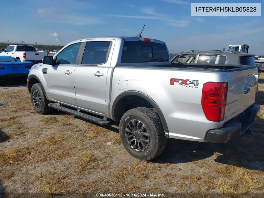 2019 Ford Ranger Lariat VIN: 1FTER4FH5KLB05828 Lot: 40536112