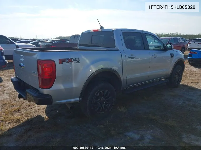 2019 Ford Ranger Lariat VIN: 1FTER4FH5KLB05828 Lot: 40536112