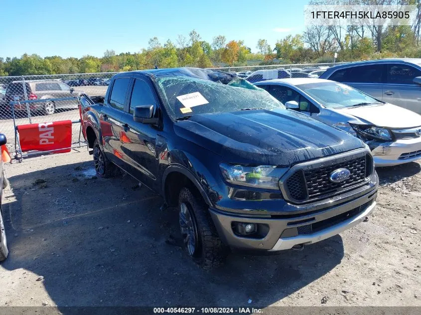 2019 Ford Ranger Xlt VIN: 1FTER4FH5KLA85905 Lot: 40546297