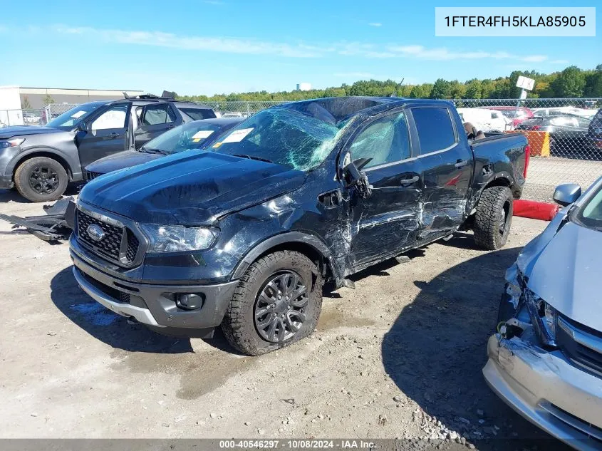 2019 Ford Ranger Xlt VIN: 1FTER4FH5KLA85905 Lot: 40546297