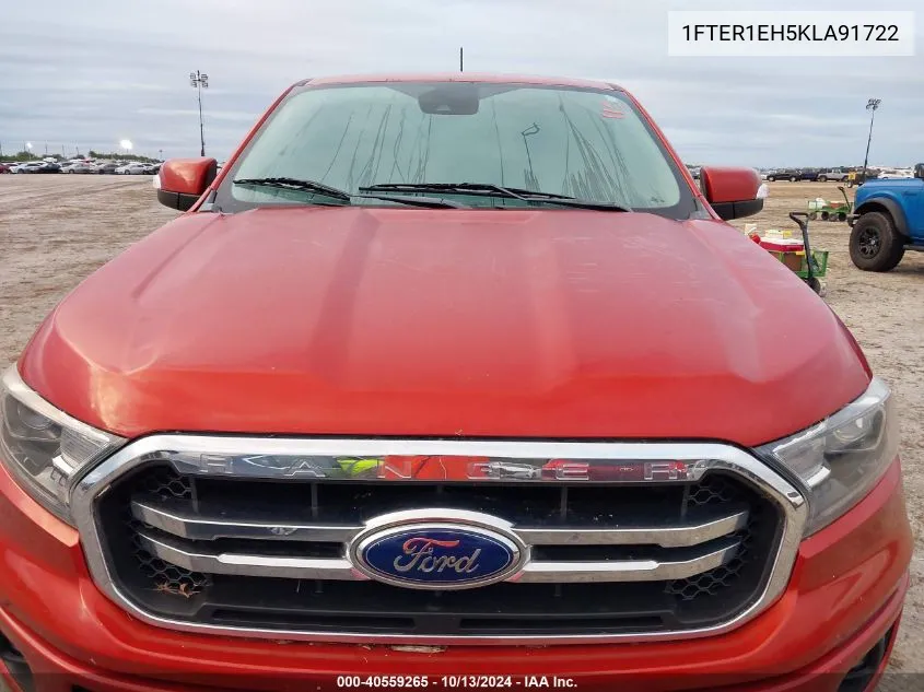 2019 Ford Ranger Xl/Xlt/Lariat VIN: 1FTER1EH5KLA91722 Lot: 40559265