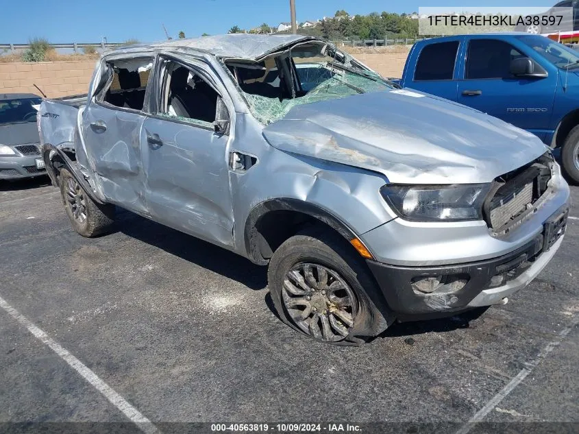 2019 Ford Ranger Xlt VIN: 1FTER4EH3KLA38597 Lot: 40563819