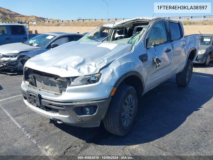 2019 Ford Ranger Xlt VIN: 1FTER4EH3KLA38597 Lot: 40563819