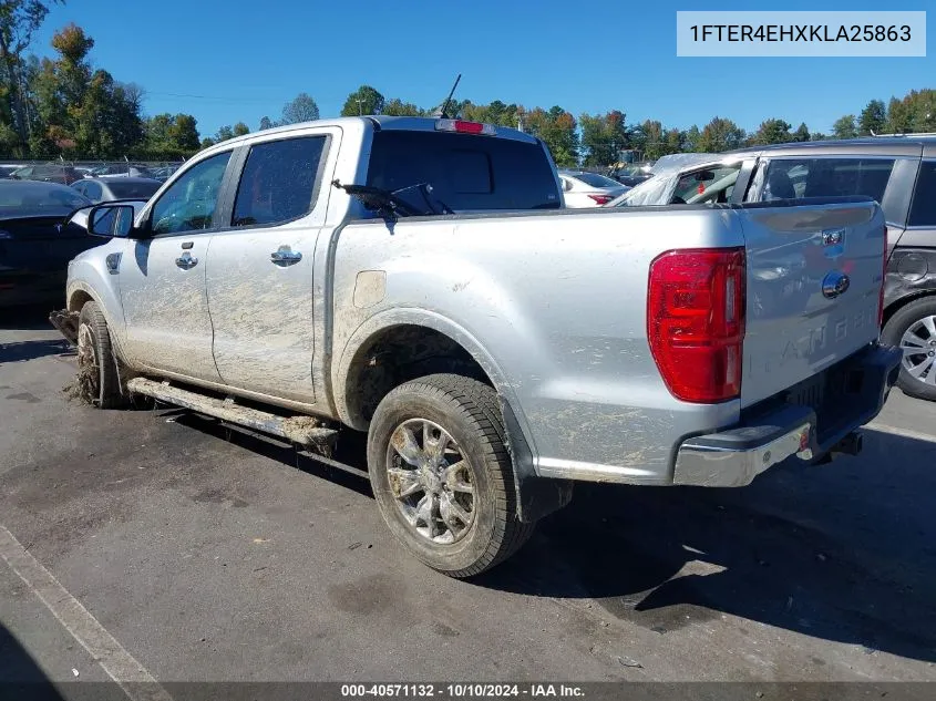 2019 Ford Ranger Lariat VIN: 1FTER4EHXKLA25863 Lot: 40571132