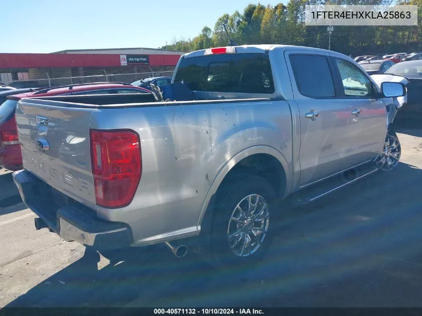 2019 Ford Ranger Lariat VIN: 1FTER4EHXKLA25863 Lot: 40571132