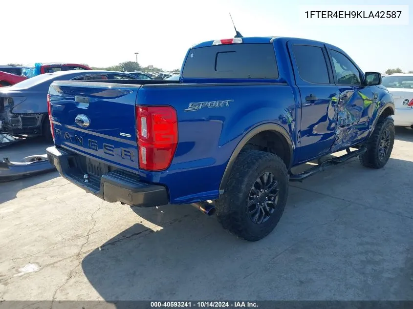 2019 Ford Ranger Xlt VIN: 1FTER4EH9KLA42587 Lot: 40593241