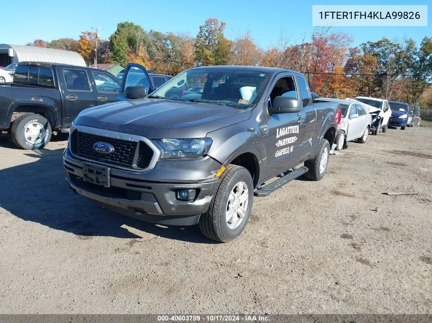 2019 Ford Ranger Xlt VIN: 1FTER1FH4KLA99826 Lot: 40603789