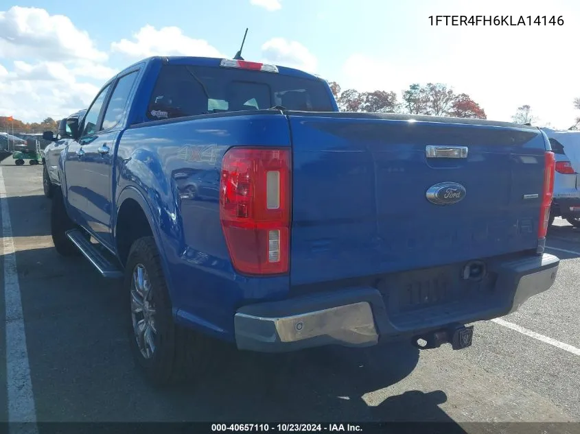 2019 Ford Ranger Xlt VIN: 1FTER4FH6KLA14146 Lot: 40657110