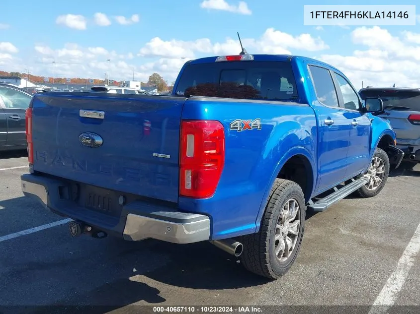 2019 Ford Ranger Xlt VIN: 1FTER4FH6KLA14146 Lot: 40657110