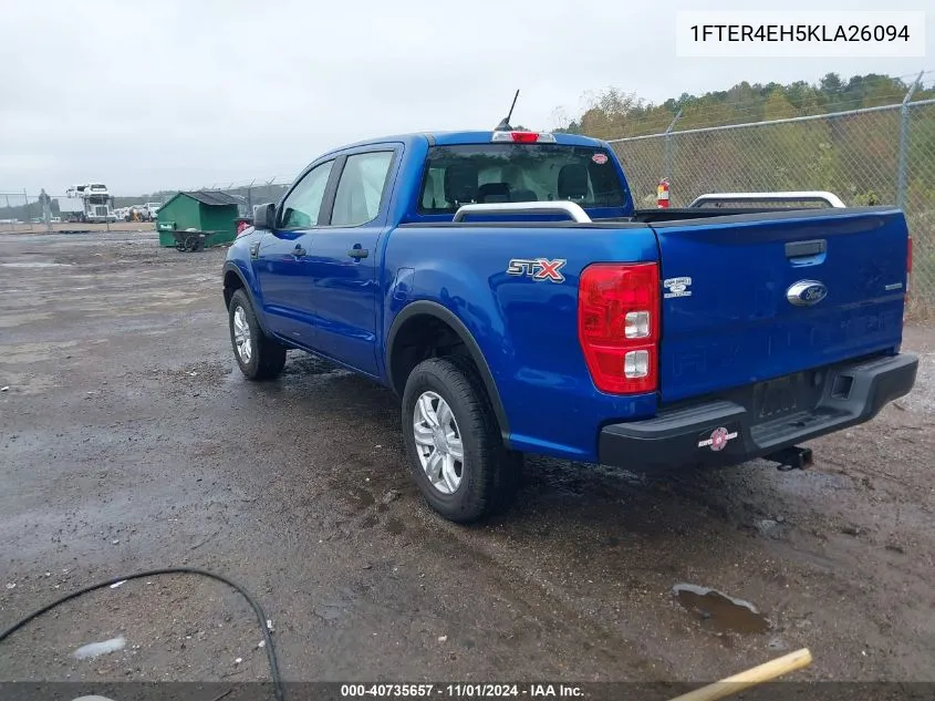 2019 Ford Ranger Xl VIN: 1FTER4EH5KLA26094 Lot: 40735657