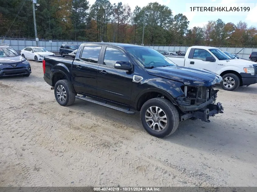 2019 Ford Ranger Lariat VIN: 1FTER4EH6KLA96199 Lot: 40740219