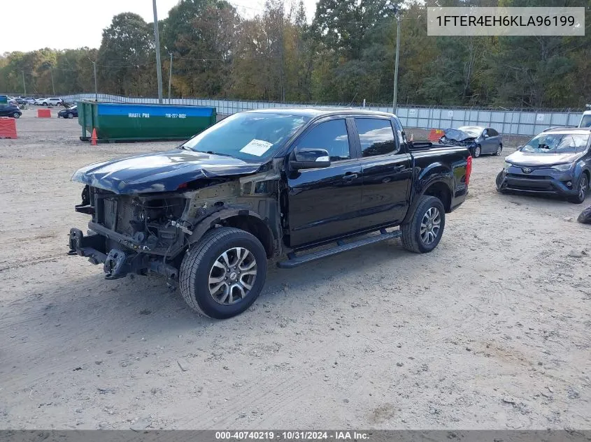 2019 Ford Ranger Lariat VIN: 1FTER4EH6KLA96199 Lot: 40740219