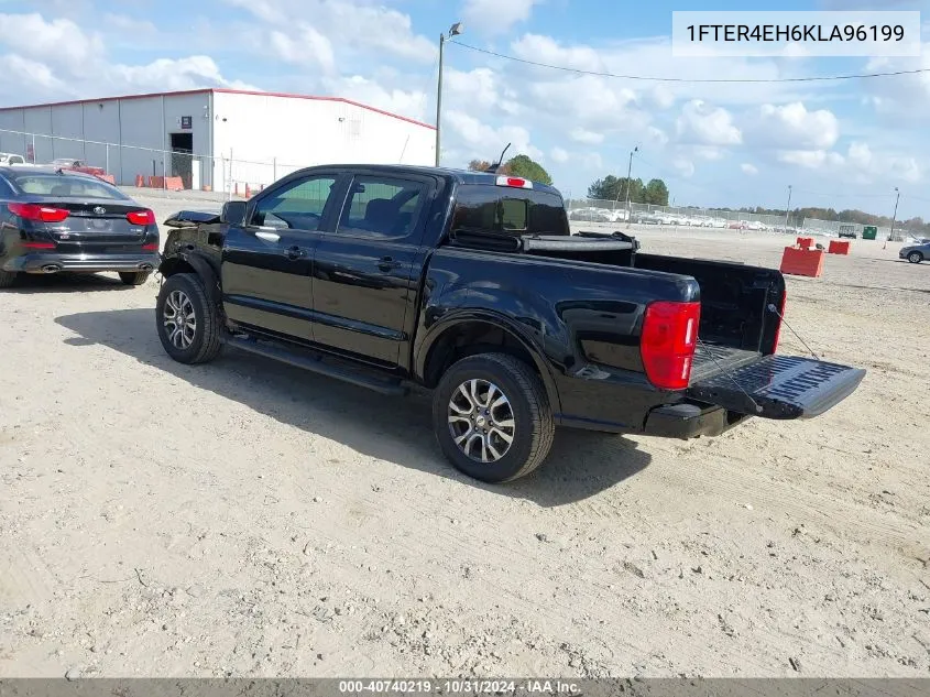 2019 Ford Ranger Lariat VIN: 1FTER4EH6KLA96199 Lot: 40740219