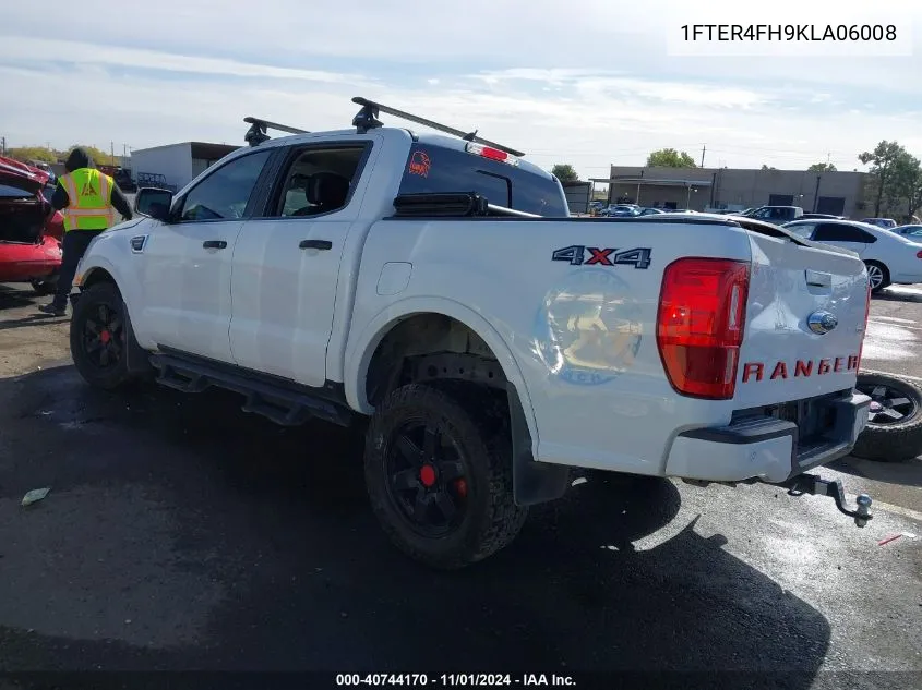 2019 Ford Ranger Lariat VIN: 1FTER4FH9KLA06008 Lot: 40744170