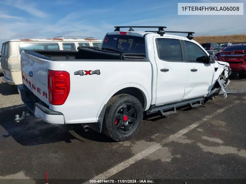 2019 Ford Ranger Lariat VIN: 1FTER4FH9KLA06008 Lot: 40744170