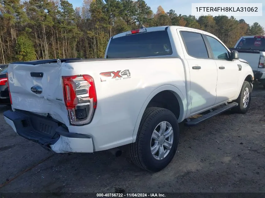 2019 Ford Ranger Xlt VIN: 1FTER4FH8KLA31062 Lot: 40756722