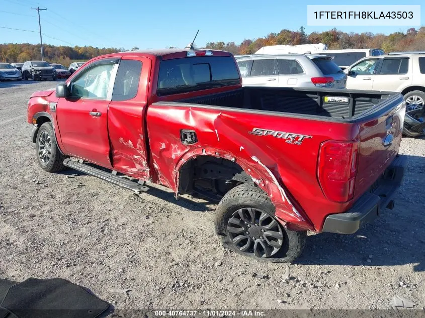 2019 Ford Ranger Xlt VIN: 1FTER1FH8KLA43503 Lot: 40764737