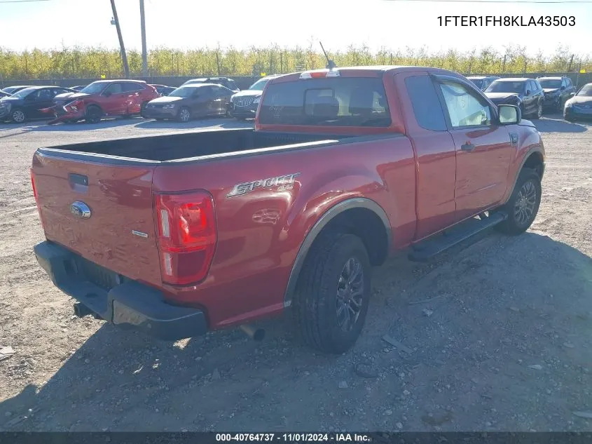 2019 Ford Ranger Xlt VIN: 1FTER1FH8KLA43503 Lot: 40764737