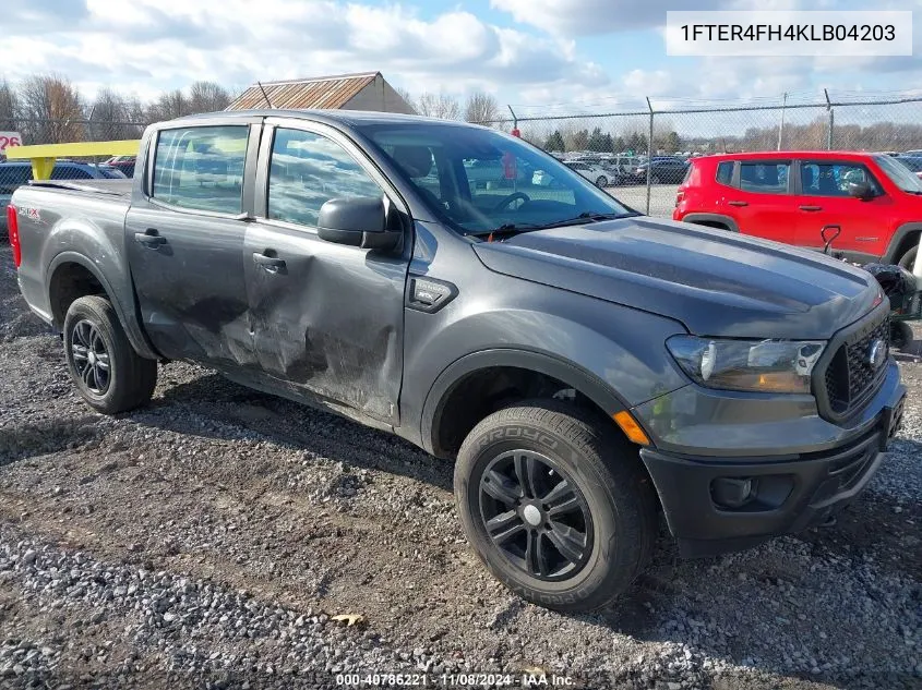 2019 Ford Ranger Xl VIN: 1FTER4FH4KLB04203 Lot: 40786221