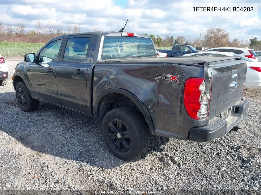 2019 Ford Ranger Xl VIN: 1FTER4FH4KLB04203 Lot: 40786221