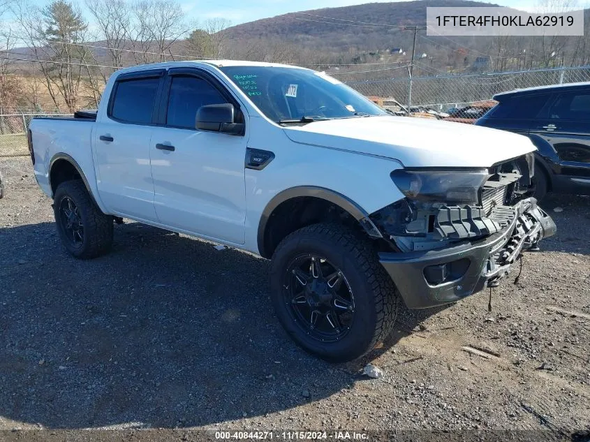 2019 Ford Ranger Xlt VIN: 1FTER4FH0KLA62919 Lot: 40844271