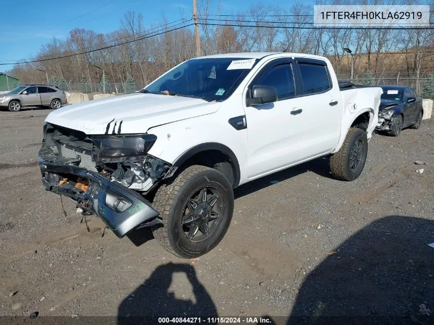 2019 Ford Ranger Xlt VIN: 1FTER4FH0KLA62919 Lot: 40844271