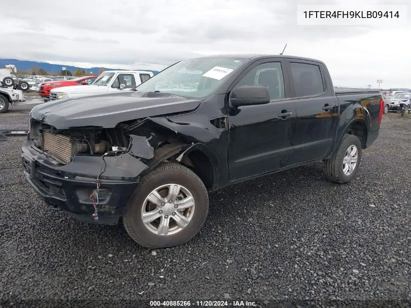 2019 Ford Ranger Xlt VIN: 1FTER4FH9KLB09414 Lot: 40885266