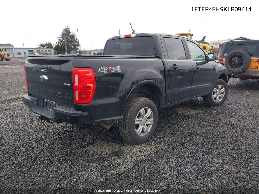 2019 Ford Ranger Xlt VIN: 1FTER4FH9KLB09414 Lot: 40885266