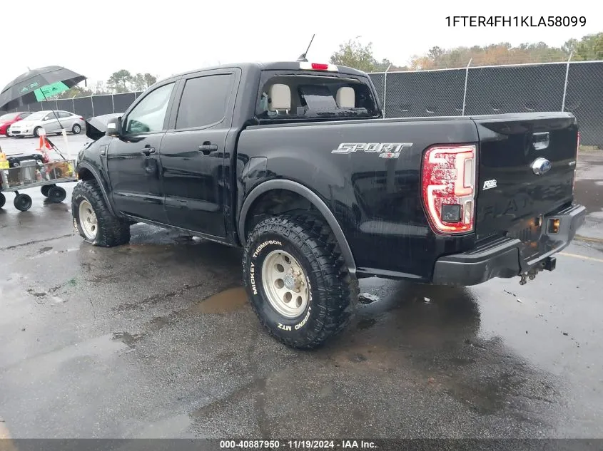 2019 Ford Ranger Lariat VIN: 1FTER4FH1KLA58099 Lot: 40887950