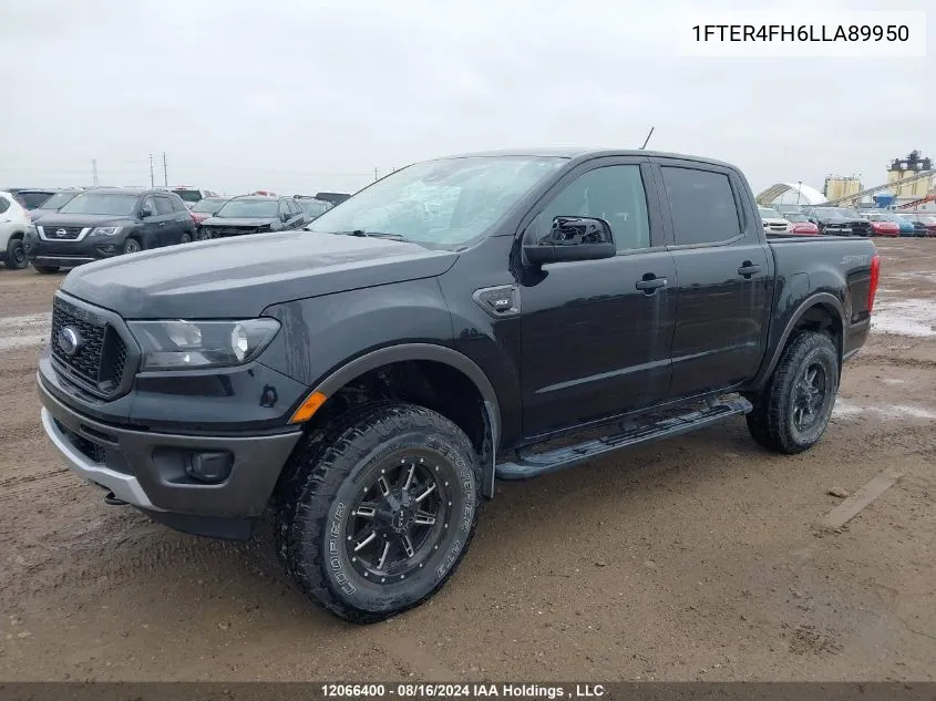 2020 Ford Ranger Xl/Xlt/Lariat VIN: 1FTER4FH6LLA89950 Lot: 12066400