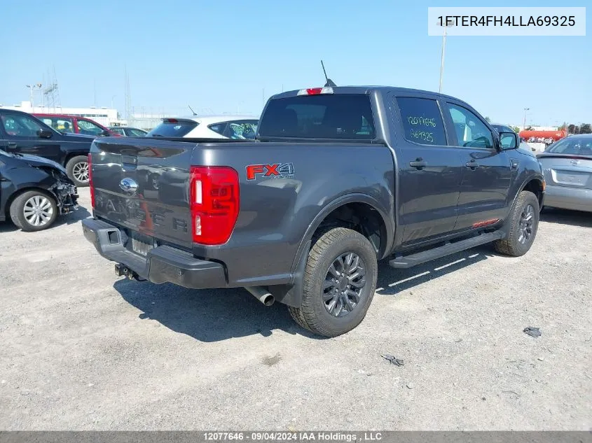 2020 Ford Ranger Xlt VIN: 1FTER4FH4LLA69325 Lot: 12077646