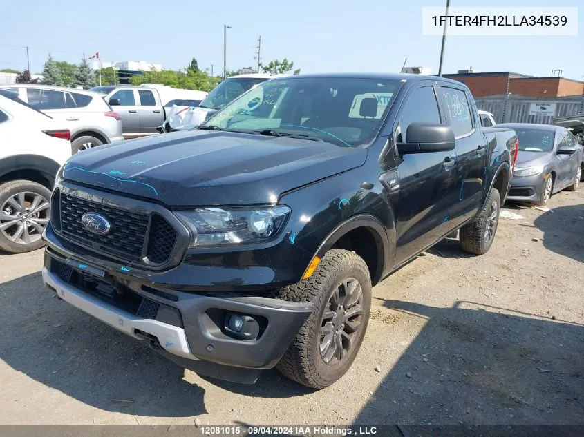 2020 Ford Ranger Xl/Xlt/Lariat VIN: 1FTER4FH2LLA34539 Lot: 12081015