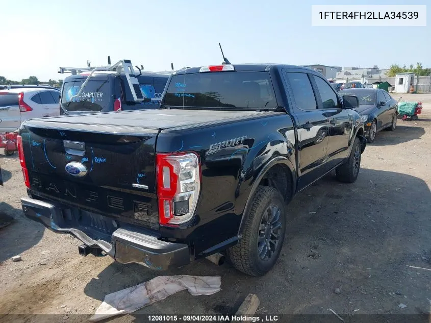 2020 Ford Ranger Xl/Xlt/Lariat VIN: 1FTER4FH2LLA34539 Lot: 12081015