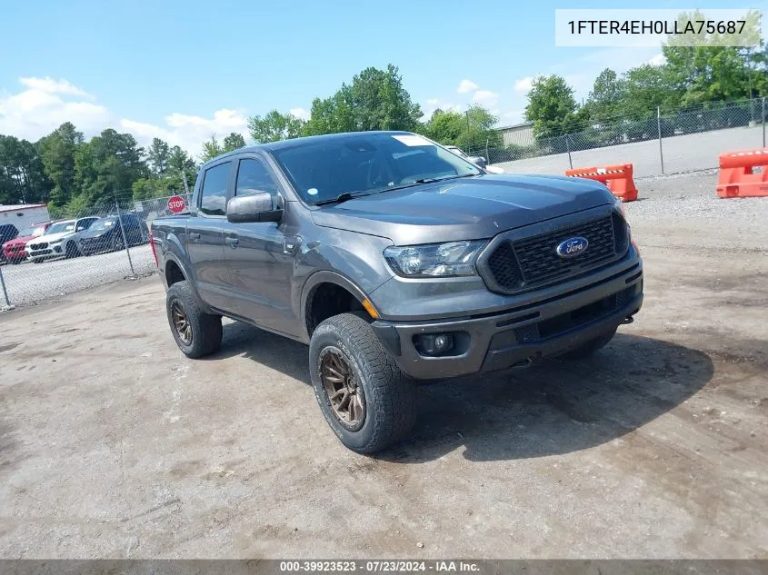 2020 Ford Ranger Xlt VIN: 1FTER4EH0LLA75687 Lot: 39923523