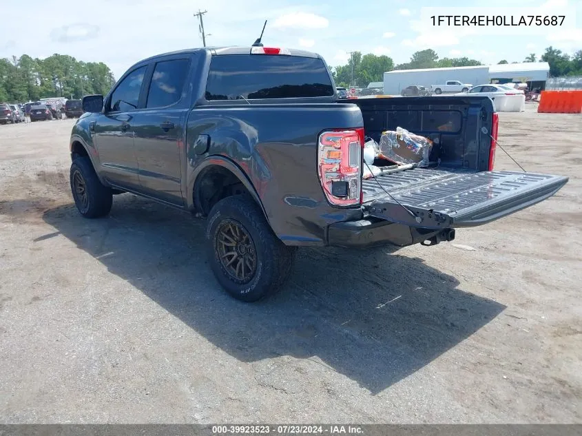 2020 Ford Ranger Xlt VIN: 1FTER4EH0LLA75687 Lot: 39923523