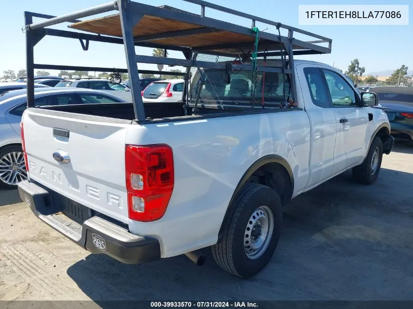 2020 Ford Ranger Xl VIN: 1FTER1EH8LLA77086 Lot: 39933570