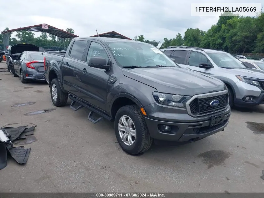 2020 Ford Ranger Xlt VIN: 1FTER4FH2LLA05669 Lot: 39989711