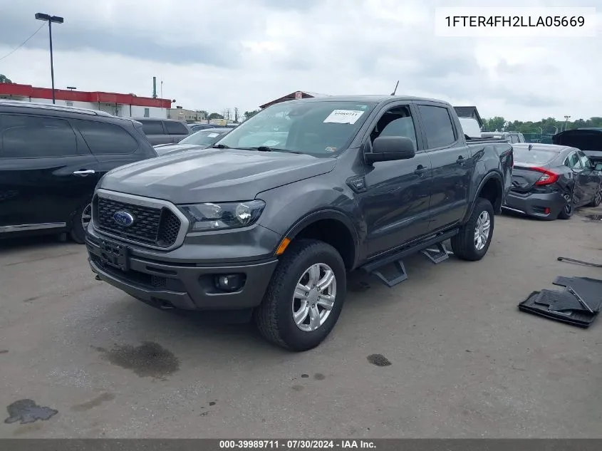 2020 Ford Ranger Xlt VIN: 1FTER4FH2LLA05669 Lot: 39989711