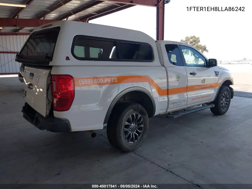 2020 Ford Ranger Xlt VIN: 1FTER1EH8LLA86242 Lot: 40017841