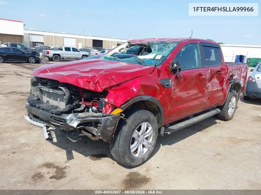 2020 Ford Ranger Lariat VIN: 1FTER4FH5LLA99966 Lot: 40052607