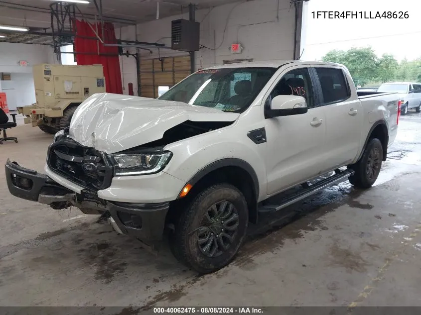 2020 Ford Ranger Lariat VIN: 1FTER4FH1LLA48626 Lot: 40062475