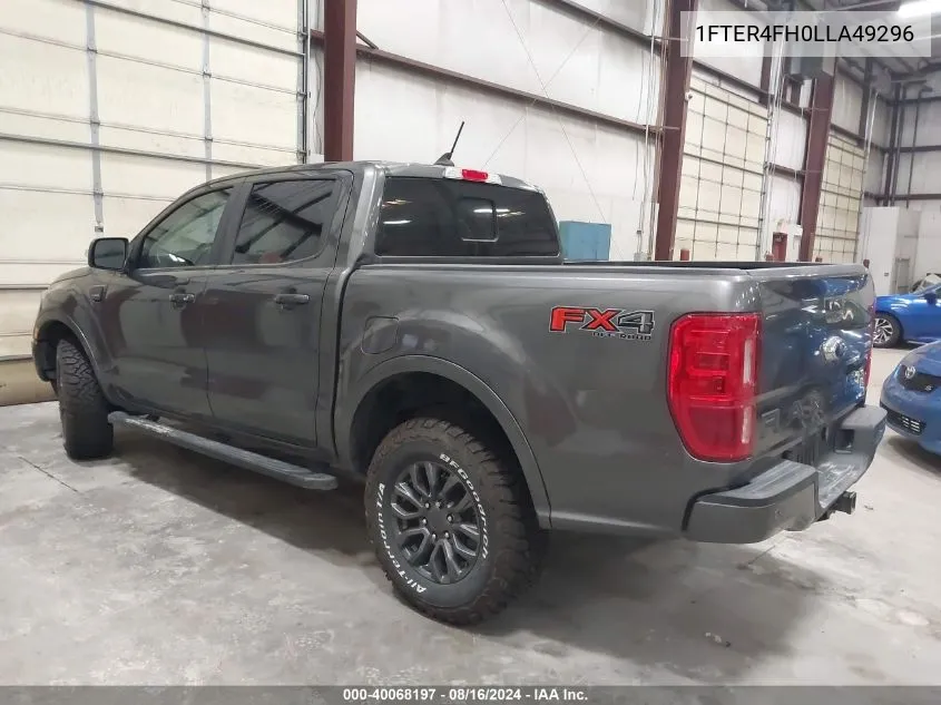 2020 Ford Ranger Lariat VIN: 1FTER4FH0LLA49296 Lot: 40068197