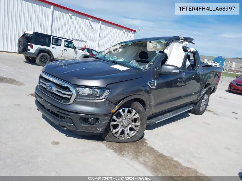 2020 Ford Ranger Lariat VIN: 1FTER4FH4LLA68997 Lot: 40173479